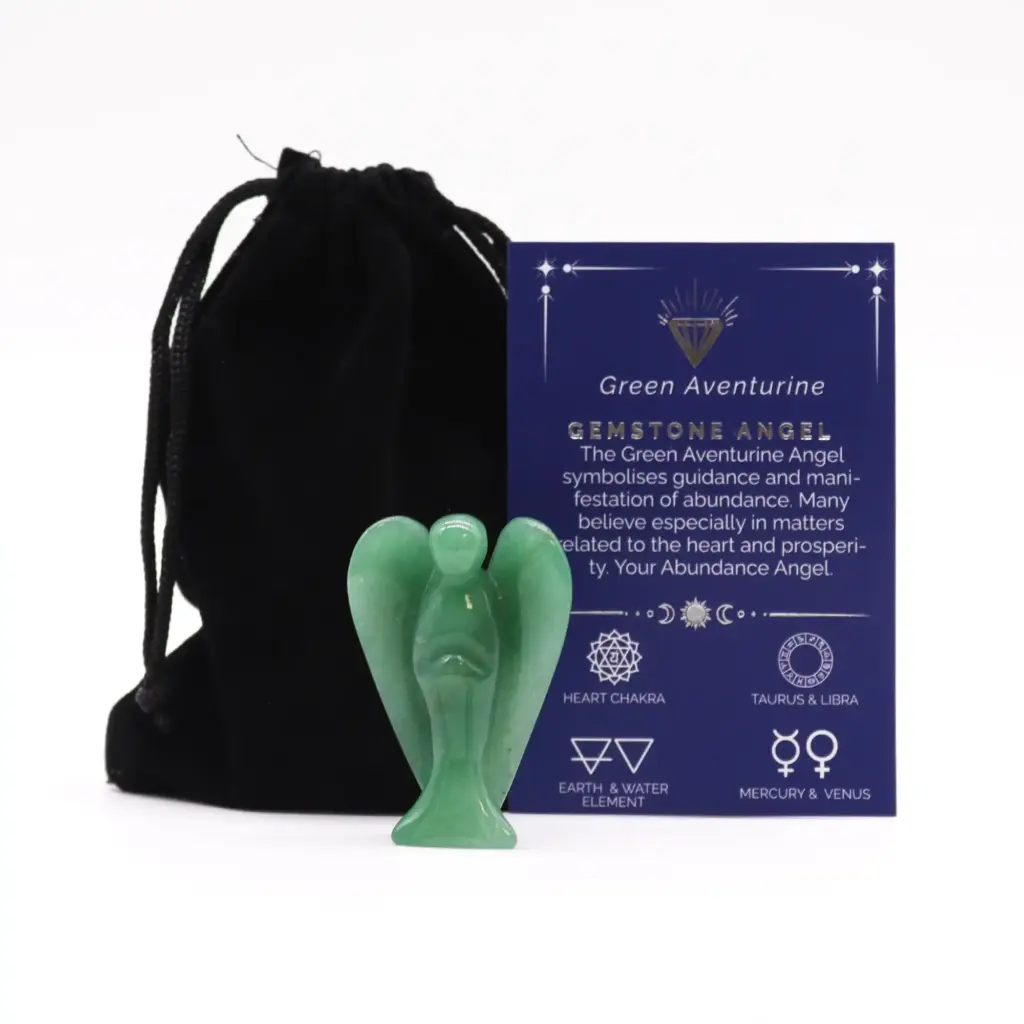 Gemstone Angel – Green Aventurine | www.artisangoods.co.uk