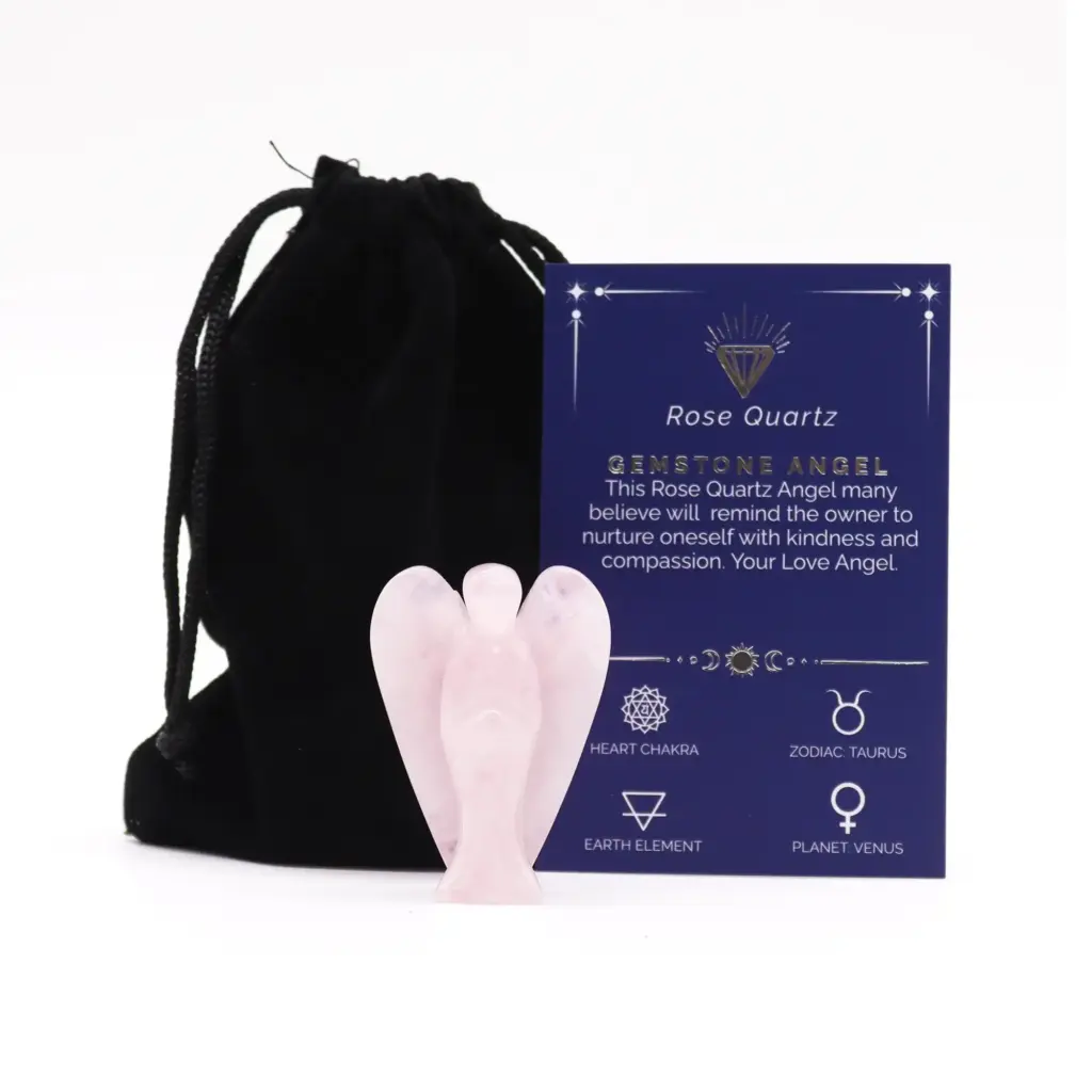Gemstone Angel – Rose Quartz | www.artisangoods.co.uk