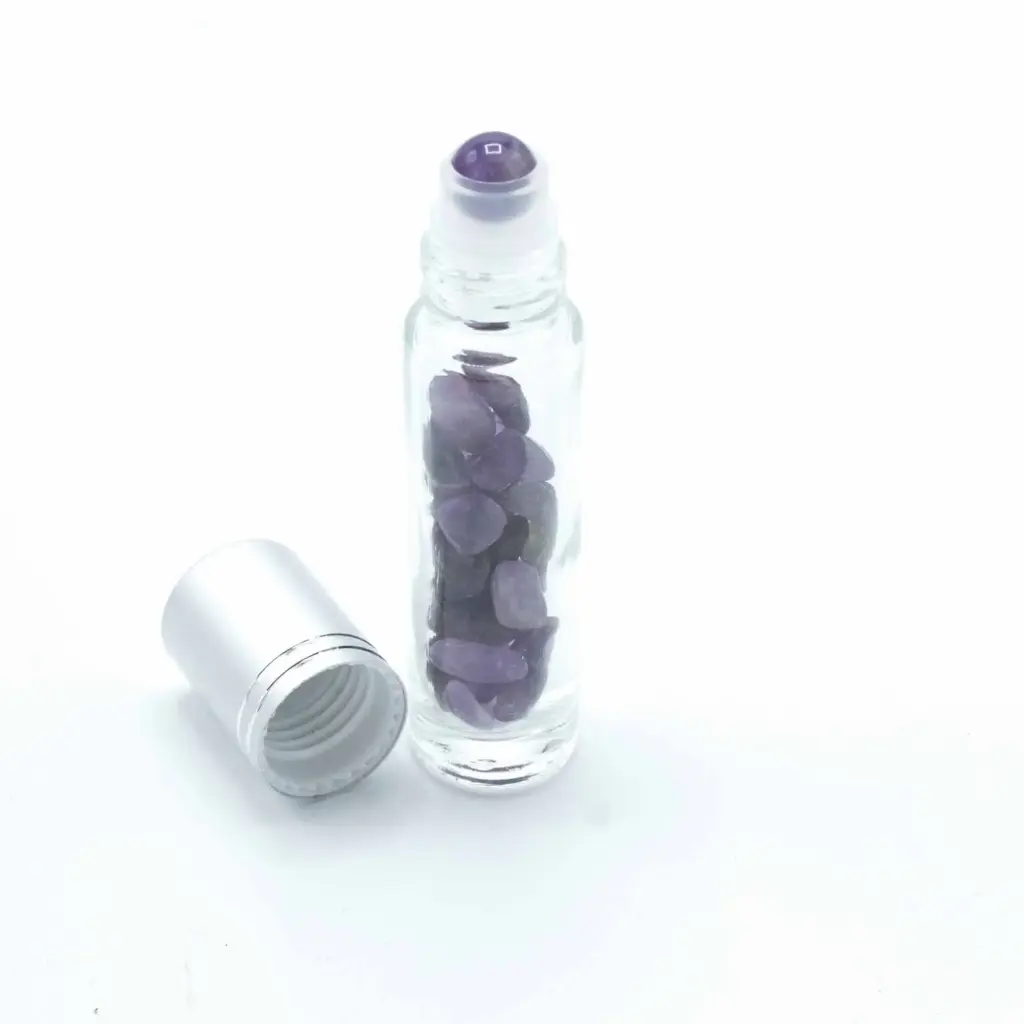 Gemstone Essential Oil Roller Bottle – Amethyst – Silver Cap | www.artisangoods.co.uk 4 Gemstone Essential Oil Roller Bottle – Amethyst – Silver Cap | www.artisangoods.co.uk 4