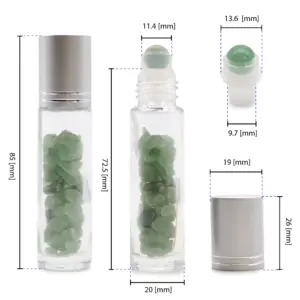 Gemstone Essential Oil Roller Bottle – Amethyst  – Silver Cap | www.artisangoods.co.uk 2