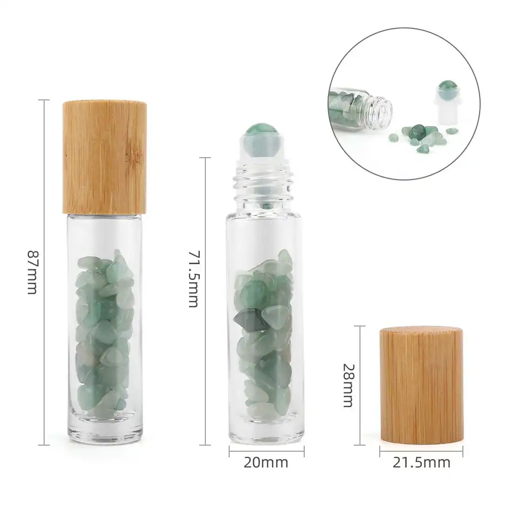 Gemstone Essential Oil Roller Bottle – Aventurine – Wooden Cap | www.artisangoods.co.uk 4 Gemstone Essential Oil Roller Bottle – Aventurine – Wooden Cap | www.artisangoods.co.uk 3