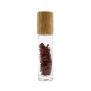 Gemstone Essential Oil Roller Bottle – Red Jasper  – Wooden Cap | www.artisangoods.co.uk 3