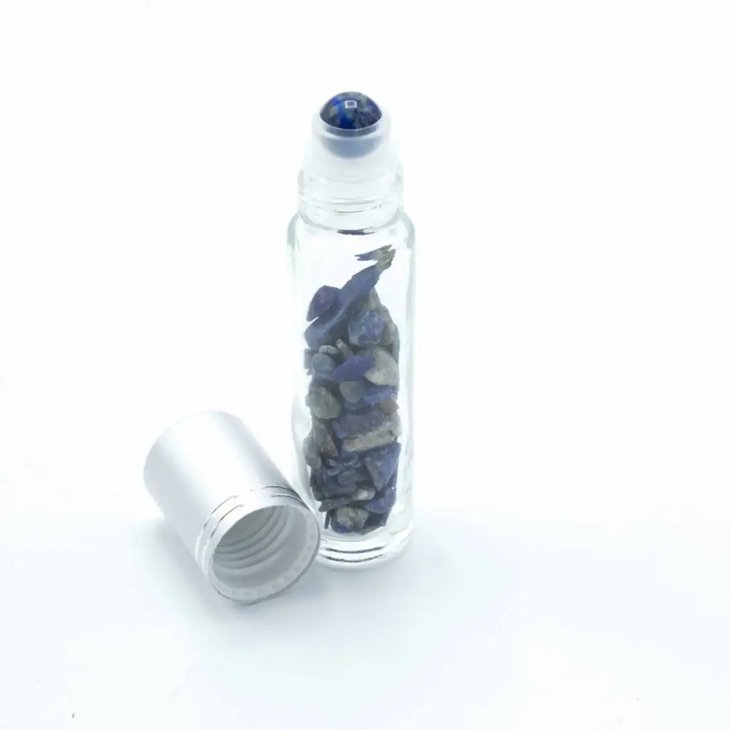Gemstone Essential Oil Roller Bottle – Sodalite  – Silver Cap | www.artisangoods.co.uk 4