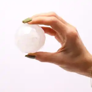 Gemstone Faceted Healing Ball & Stand – Rock Quartz | www.artisangoods.co.uk 1