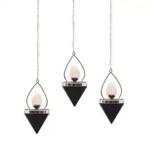 Gemstone Lantern of Life Pendulum – Black Agate & Rose Quartz | www.artisangoods.co.uk