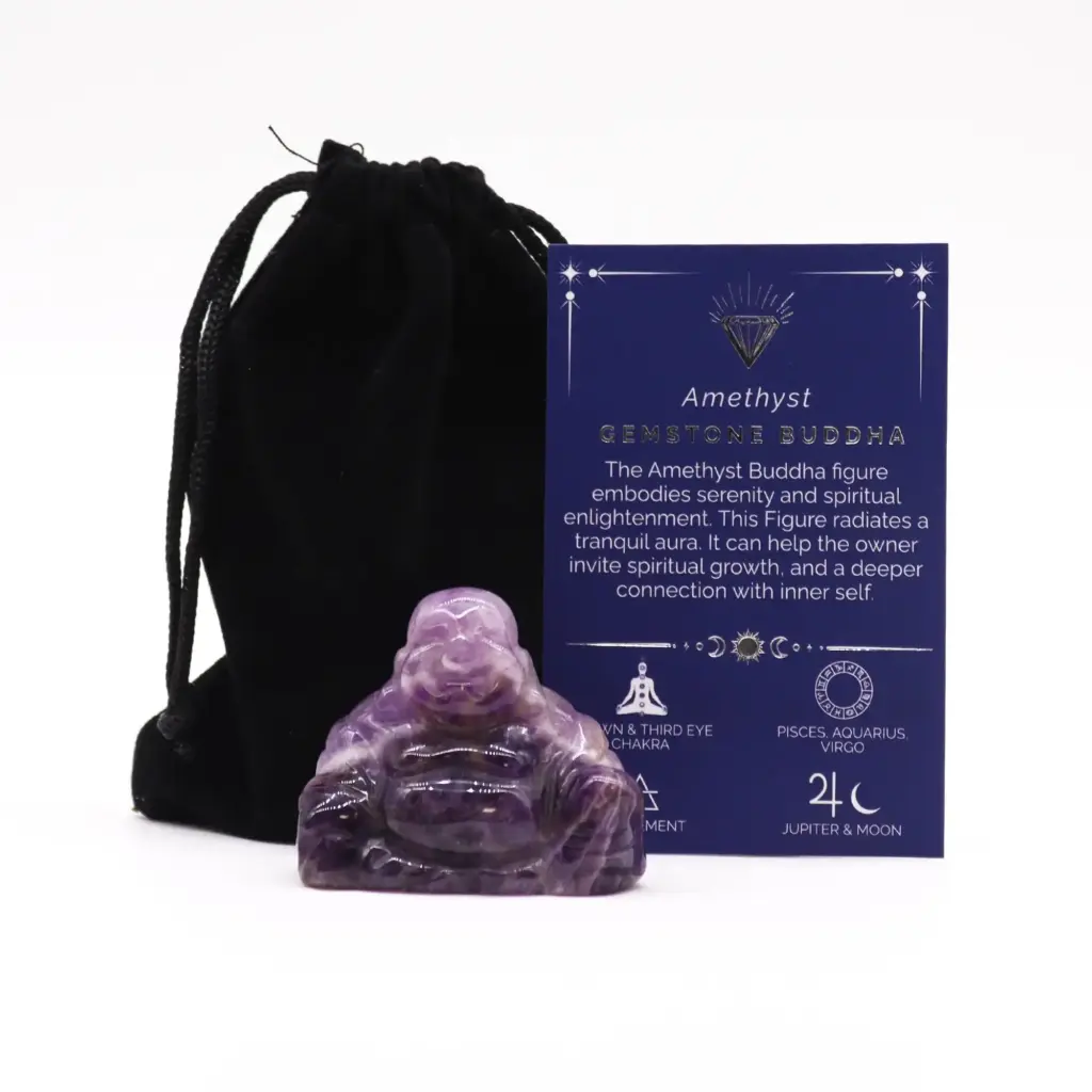 Gemstone Large Buddha – Amethyst | www.artisangoods.co.uk