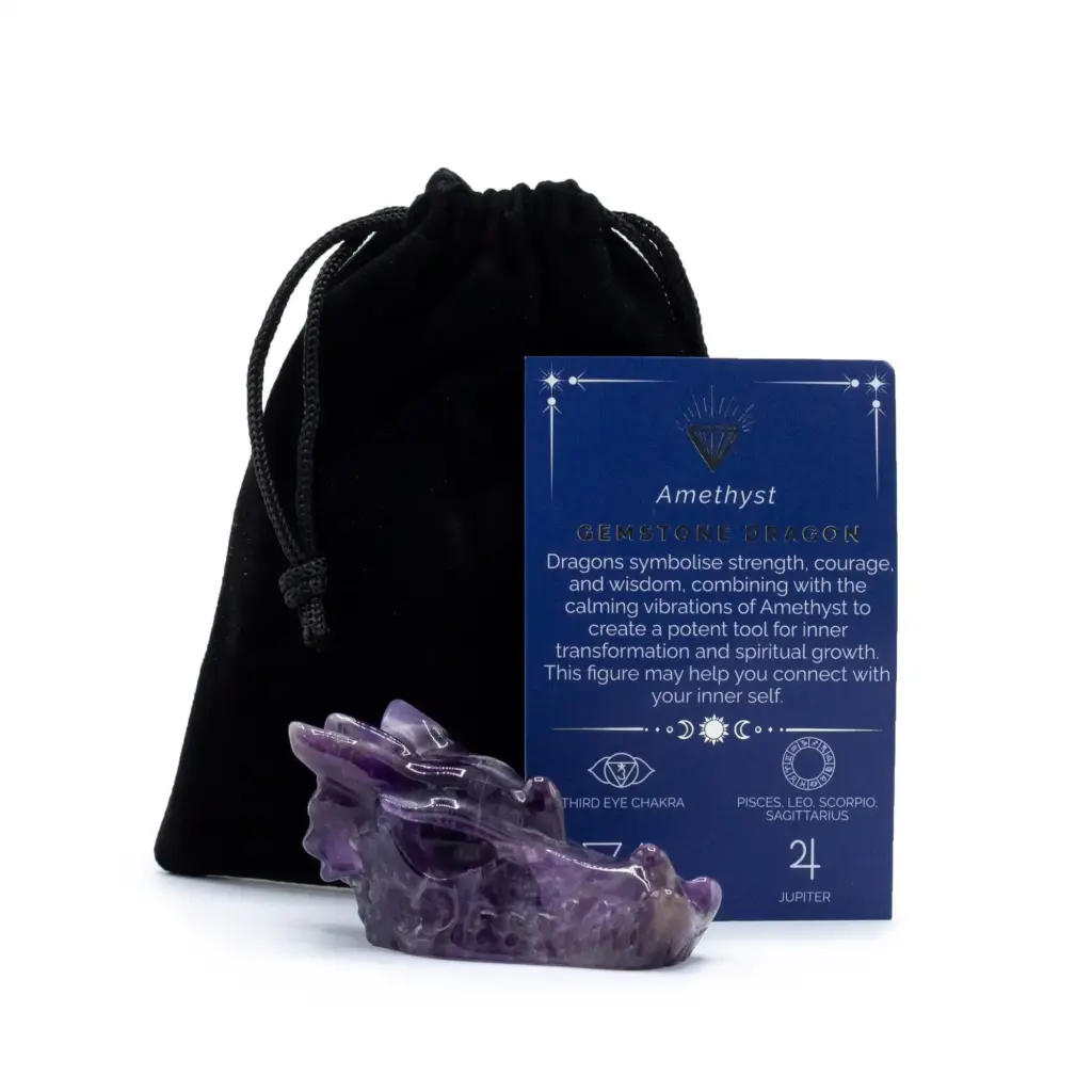 Gemstone Large Dragon Head- Amethyst | www.artisangoods.co.uk