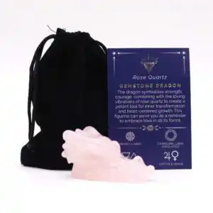 Gemstone Large Dragon Head- Rose Quartz | www.artisangoods.co.uk