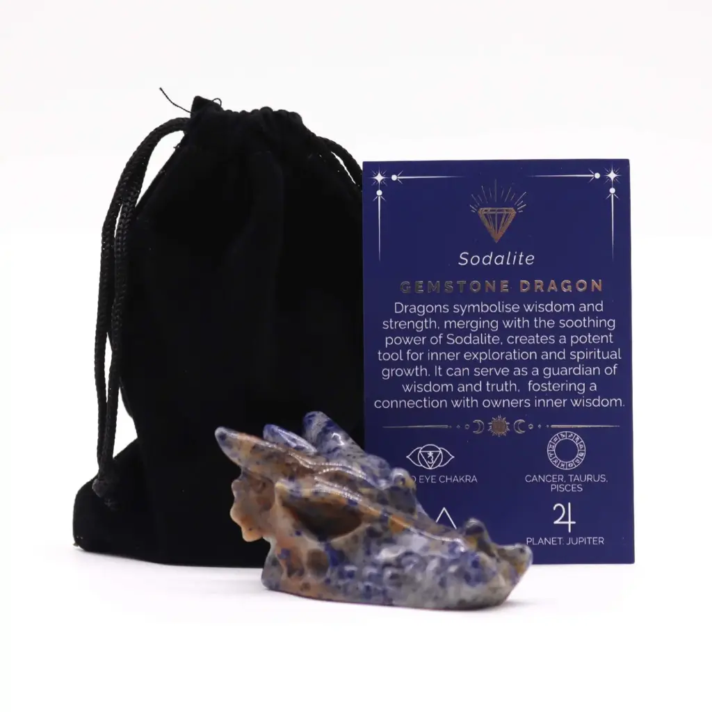 Gemstone Large Dragon Head- Sodalite | www.artisangoods.co.uk