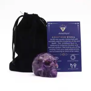 Gemstone Lrg Skull – Amethyst | www.artisangoods.co.uk