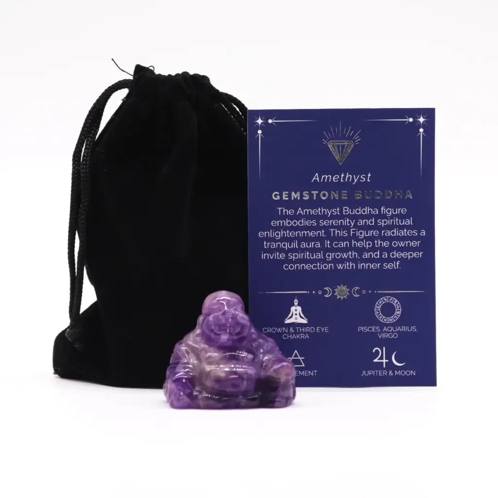 Gemstone Small Buddha – Amethyst | www.artisangoods.co.uk
