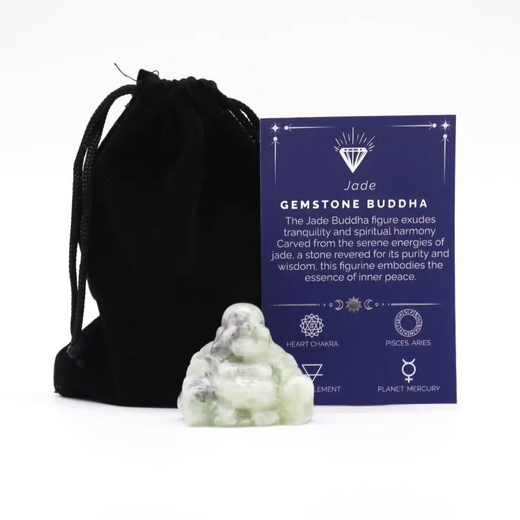 Gemstone Small Buddha – Jade | www.artisangoods.co.uk