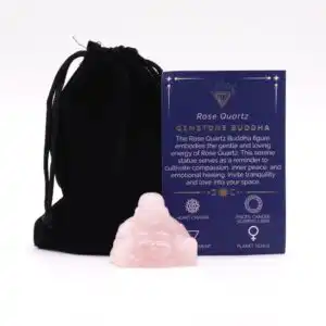 Gemstone Small Buddha- Rose Quartz | www.artisangoods.co.uk