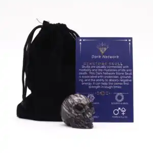 Gemstone Small Skull – Dark Network Stone | www.artisangoods.co.uk