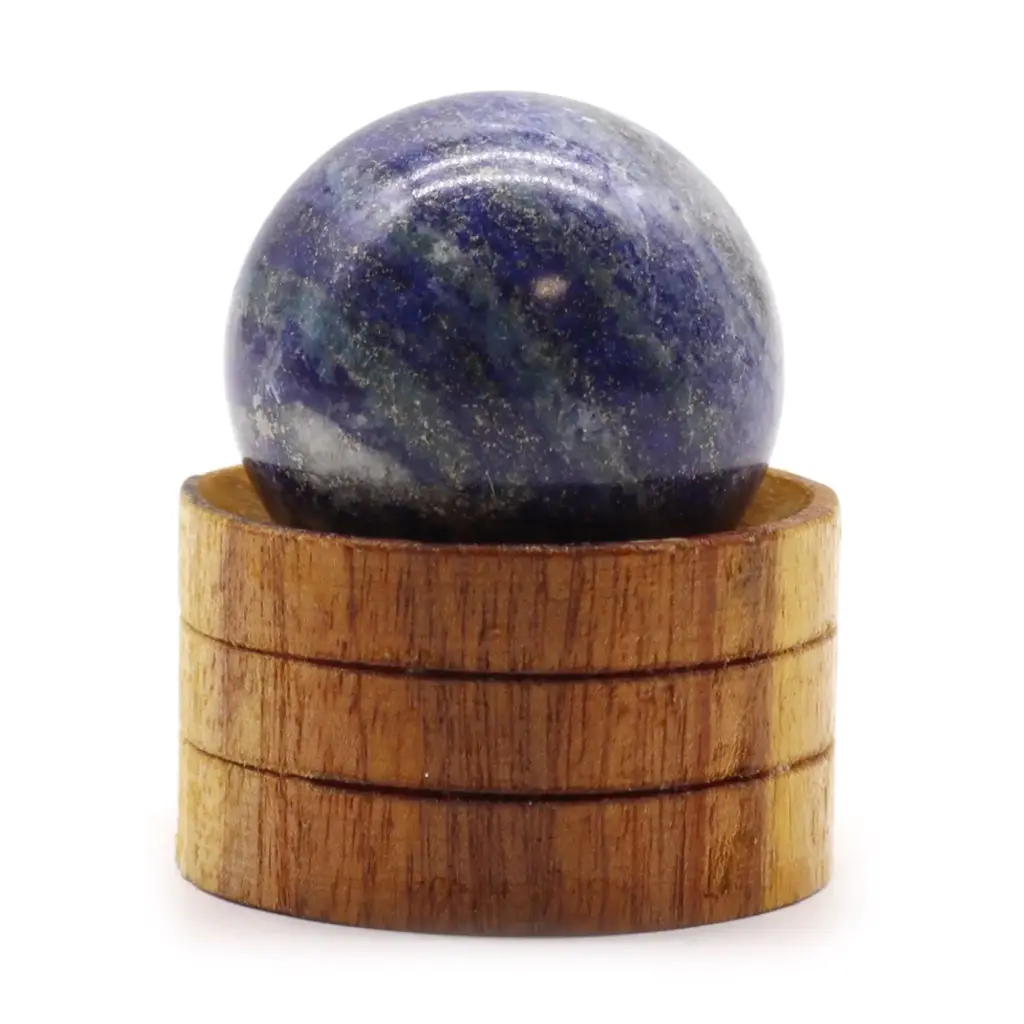 Gemstone Sphere 40mm – Afghan Lapis  with Stand | www.artisangoods.co.uk