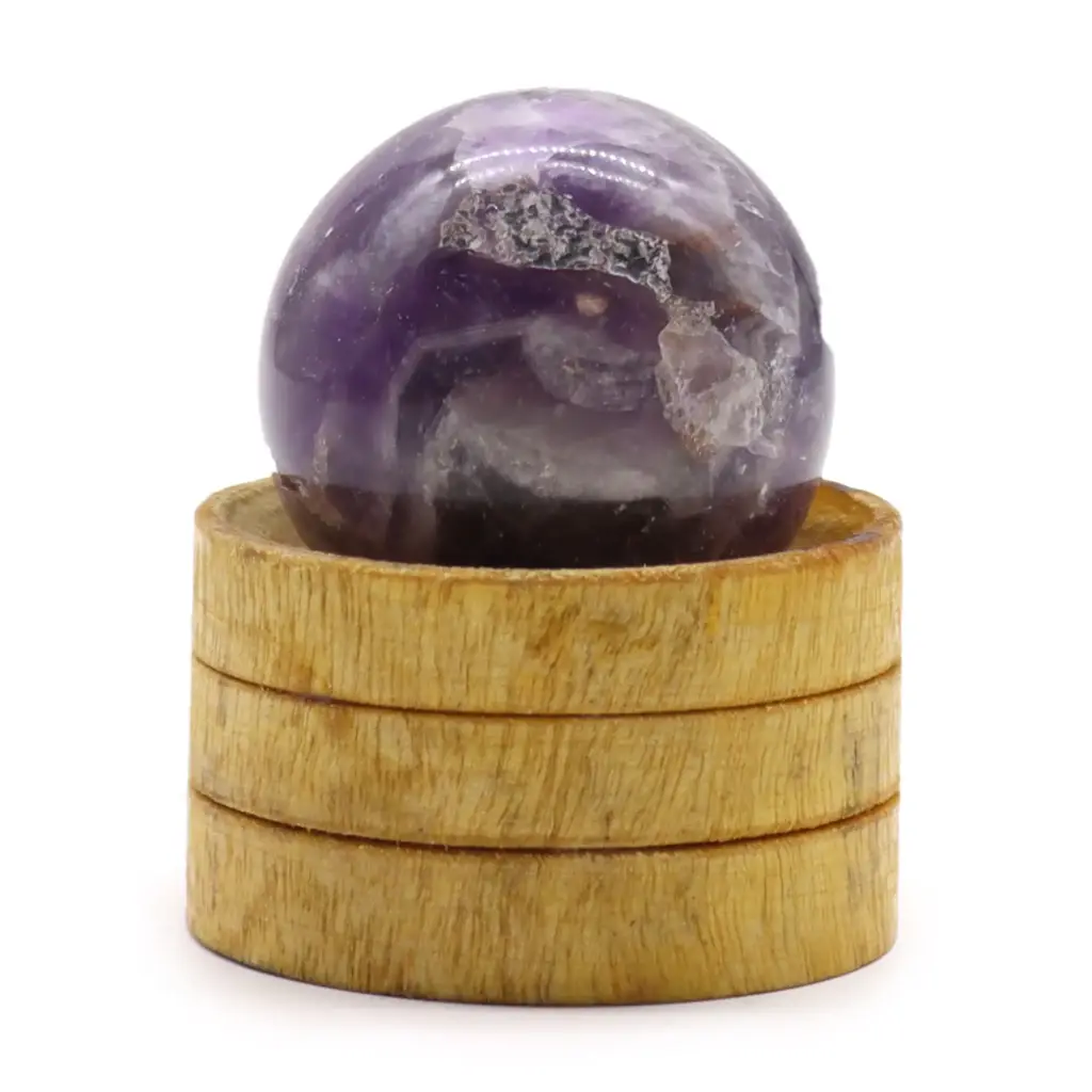 Gemstone Sphere 40mm – African Amethyst with Stand | www.artisangoods.co.uk