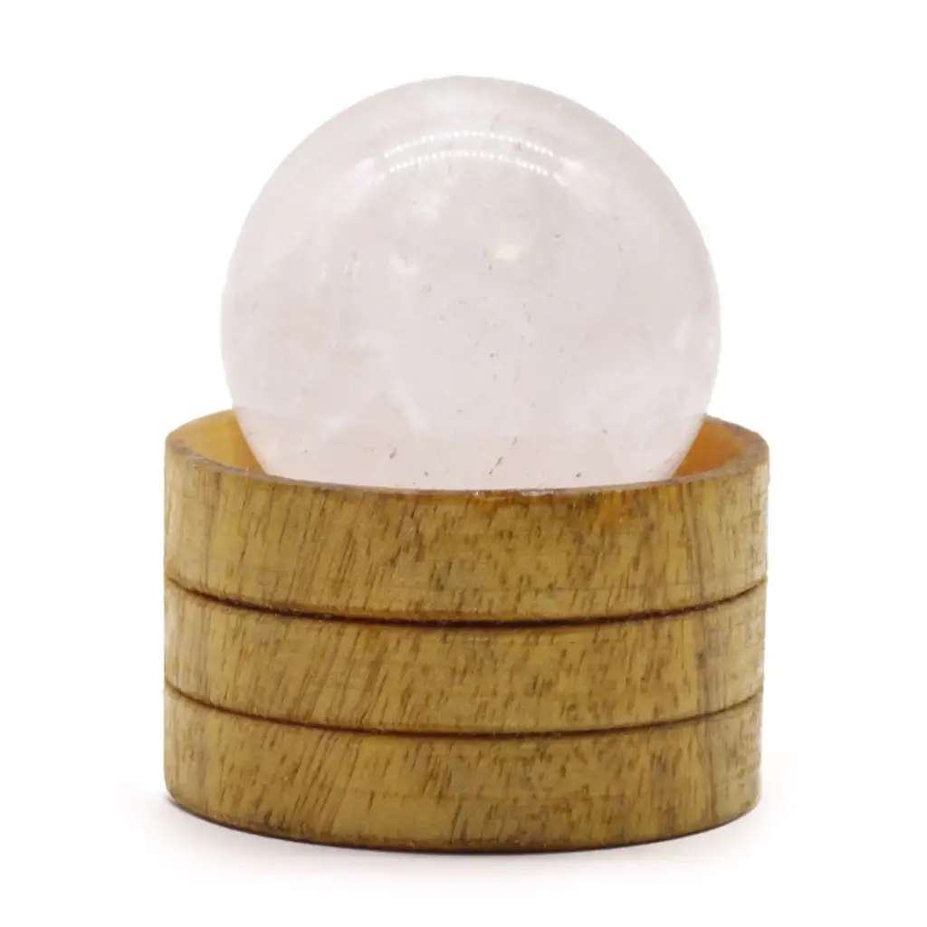 Gemstone Sphere 40mm – Clear Quartz with Stand | www.artisangoods.co.uk