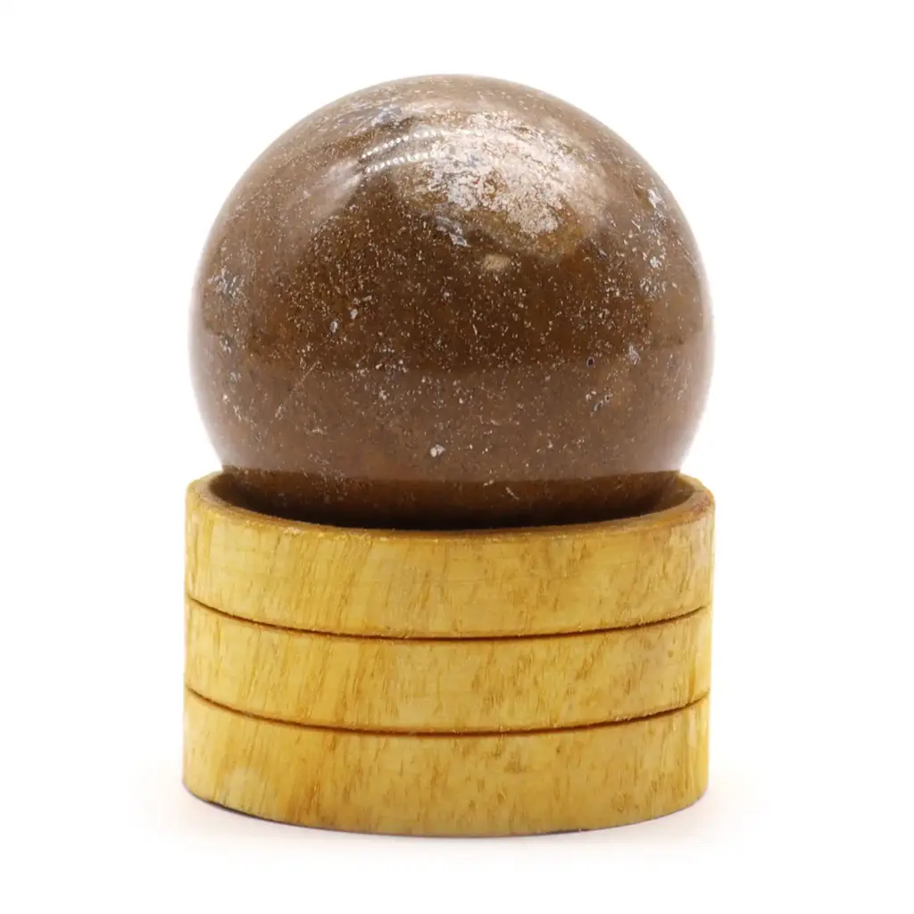 Gemstone Sphere 40mm – Ocean Agate with Stand | www.artisangoods.co.uk