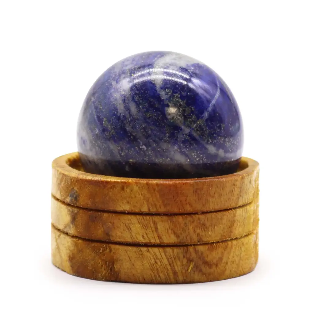 Gemstone Sphere 50mm – Afghan Lapis  with Stand | www.artisangoods.co.uk