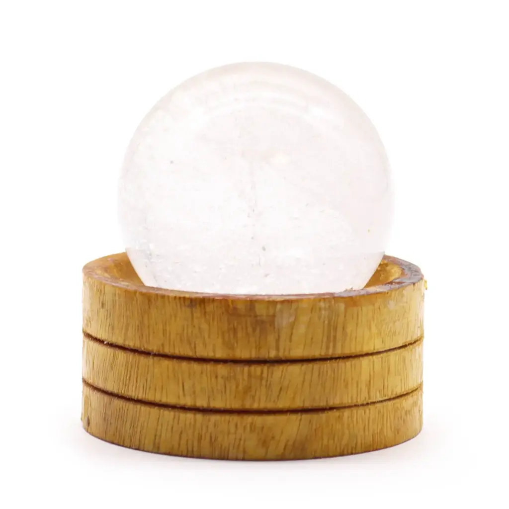 Gemstone Sphere 50mm – Clear Quartz with Stand | www.artisangoods.co.uk