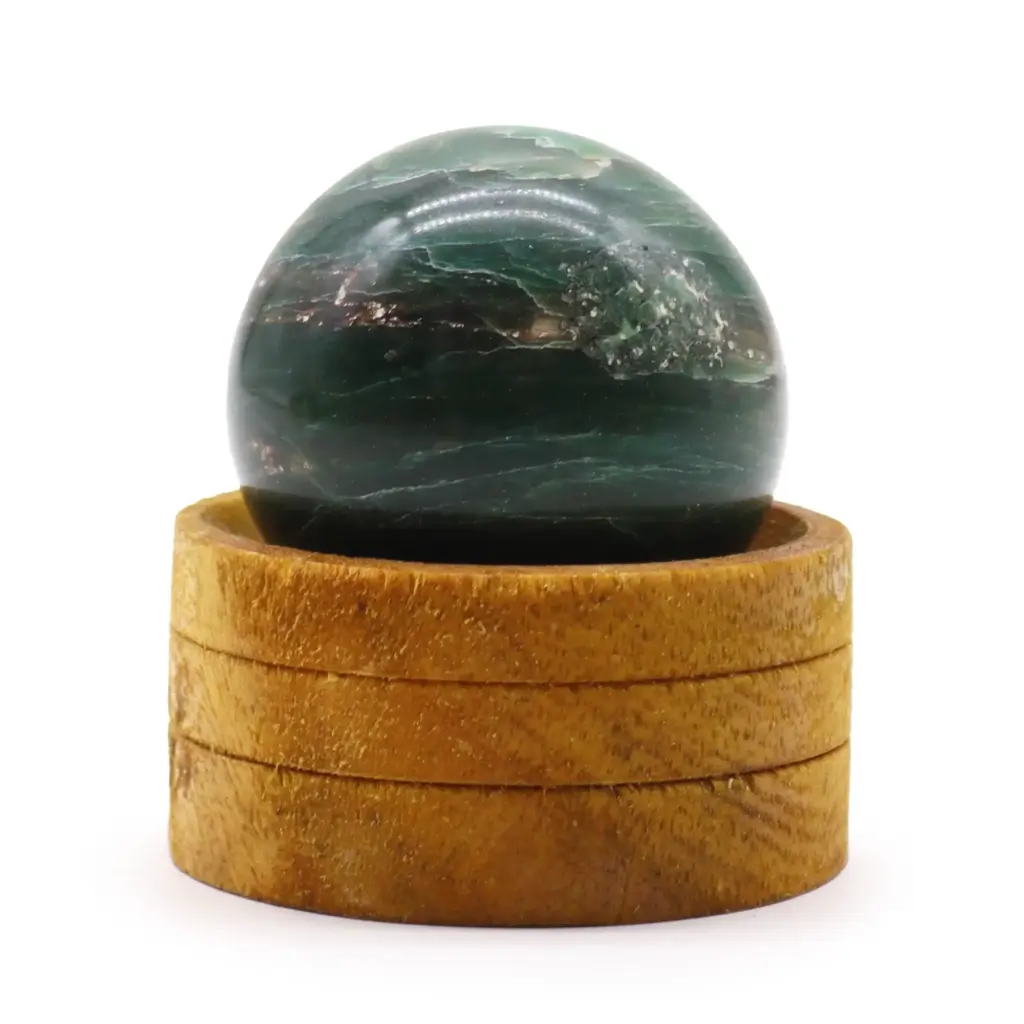 Gemstone Sphere 50mm – Indian Jade  with Stand | www.artisangoods.co.uk