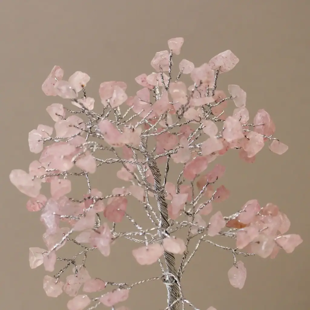 Gemstone Tree with Organite Base – 160 Stone – Rose Quartz | www.artisangoods.co.uk 2