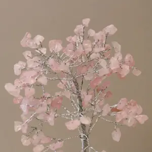 Gemstone Tree with Organite Base – 160 Stone – Rose Quartz | www.artisangoods.co.uk 2