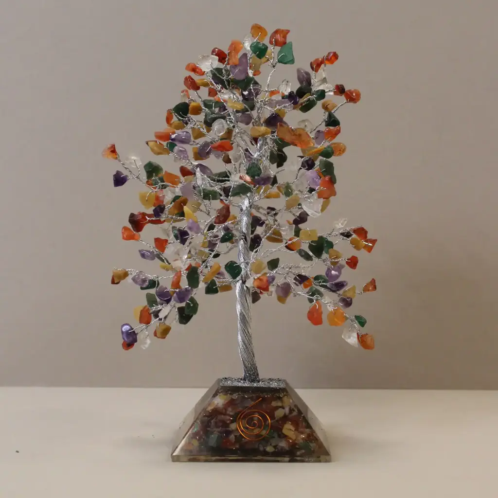 Gemstone Tree with Organite Base – 320 Stone – Multi | www.artisangoods.co.uk
