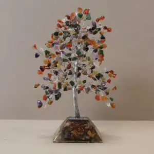 Gemstone Tree with Organite Base – 320 Stone – Multi | www.artisangoods.co.uk 1