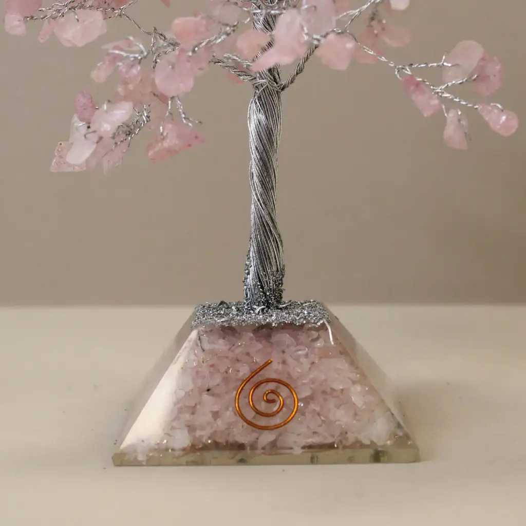 Gemstone Tree with Organite Base – 320 Stone – Rose Quartz | www.artisangoods.co.uk 2 Gemstone Tree with Organite Base – 320 Stone – Rose Quartz | www.artisangoods.co.uk 2