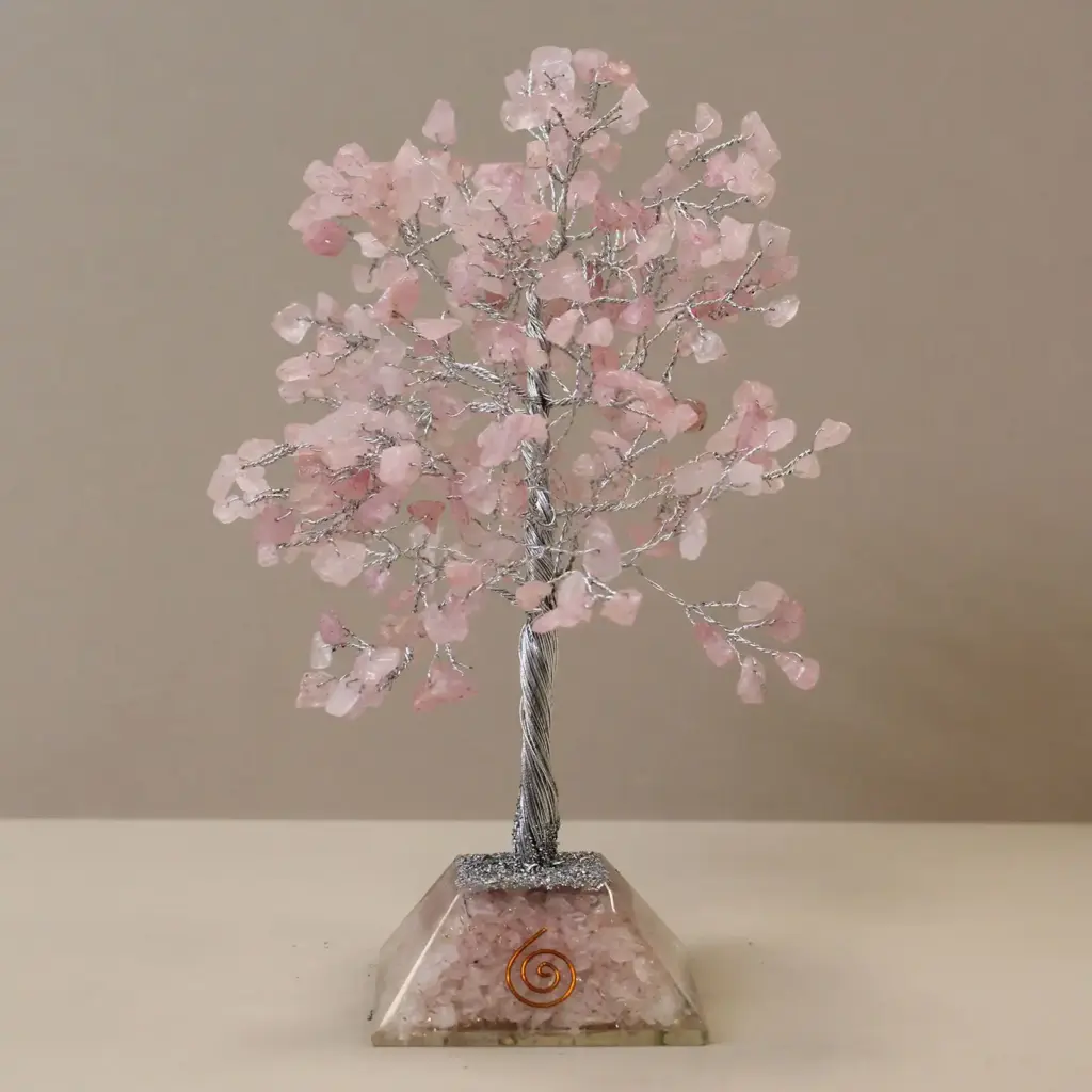 Gemstone Tree with Organite Base – 320 Stone – Rose Quartz | www.artisangoods.co.uk Gemstone Tree with Organite Base – 320 Stone – Rose Quartz | www.artisangoods.co.uk