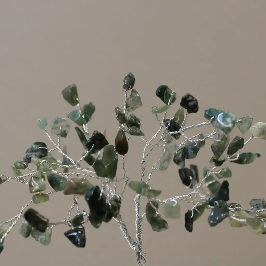 Gemstone Tree with Organite Base – 80 Stone – Moss Agate | www.artisangoods.co.uk
