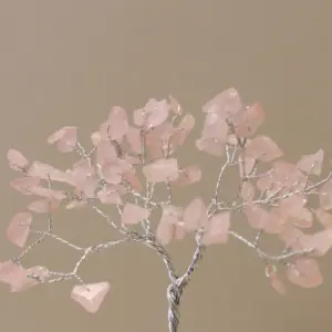 Gemstone Tree with Organite Base – 80 Stone – Rose Quartz | www.artisangoods.co.uk 2