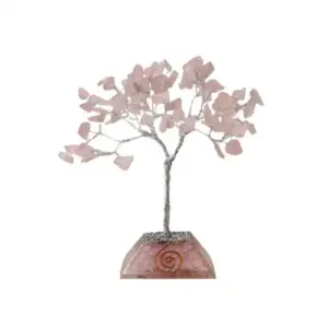 Gemstone Tree with Organite Base – 80 Stone – Rose Quartz | www.artisangoods.co.uk 4