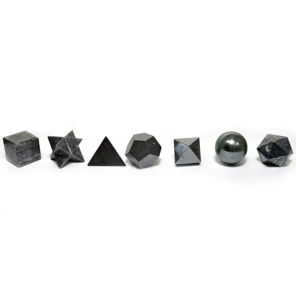 Geometric Seven Piece Black Agate Set | www.artisangoods.co.uk 4