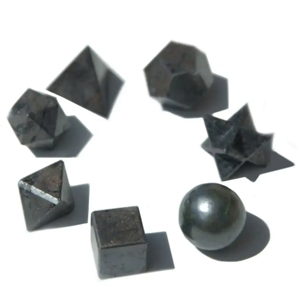 Geometric Seven Piece Black Agate Set | www.artisangoods.co.uk 2