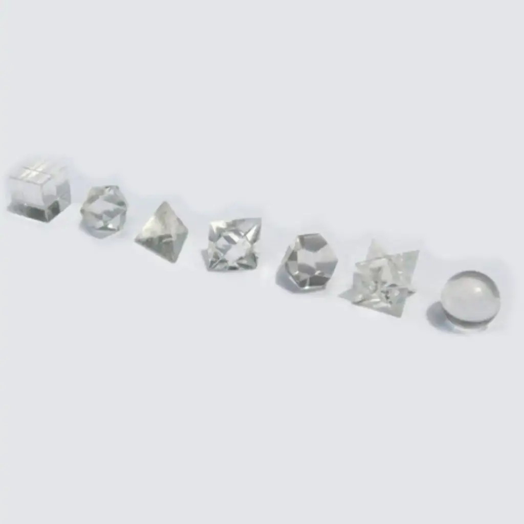 Geometric Seven Piece Crystal Set | www.artisangoods.co.uk 3