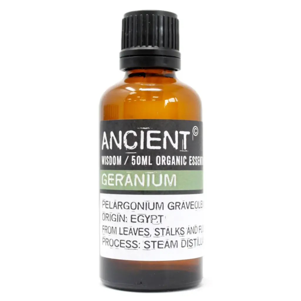 Geranium Organic Essential Oil 50ml | www.artisangoods.co.uk