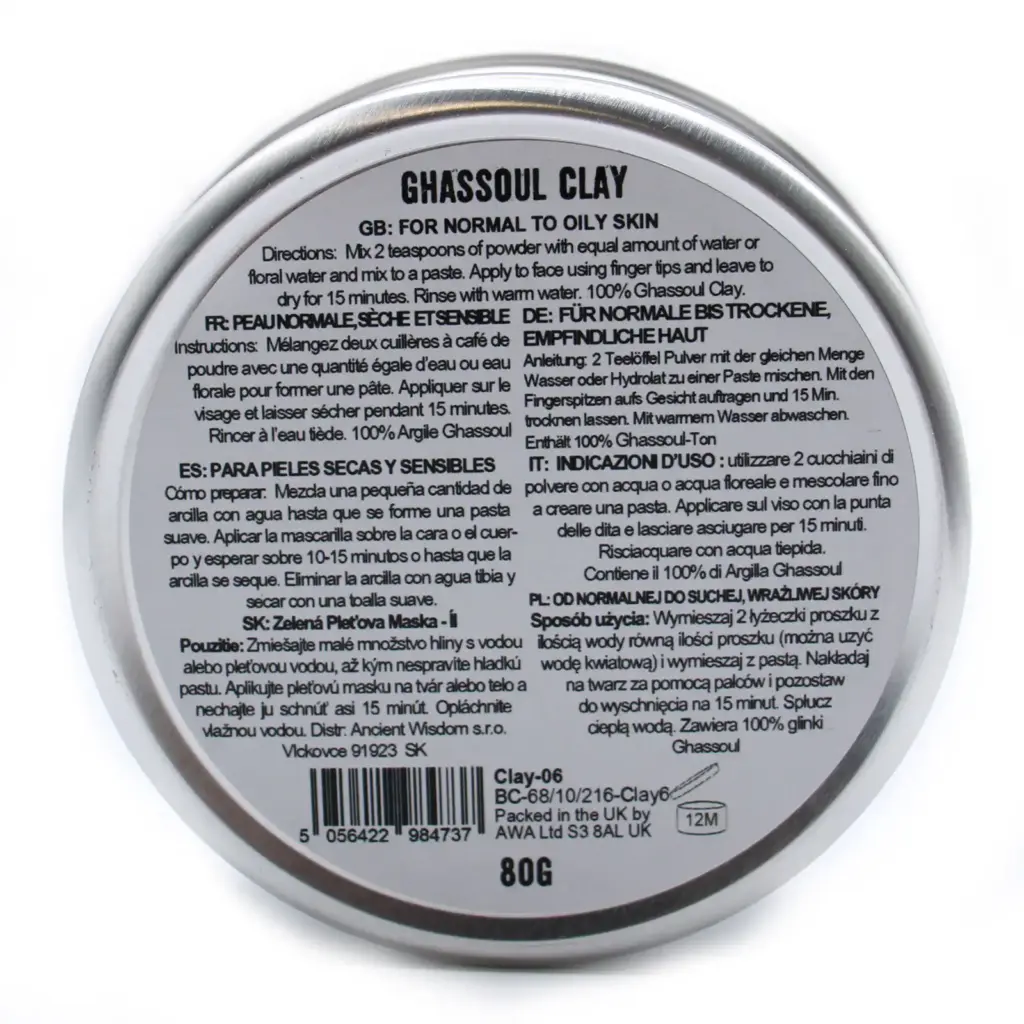 Ghassoul Clay 80g | www.artisangoods.co.uk 3 Ghassoul Clay 80g | www.artisangoods.co.uk 3