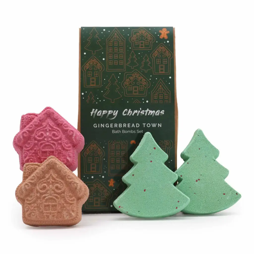 Gingerbread Town Christmas Bath Bomb Gift Pack | www.artisangoods.co.uk
