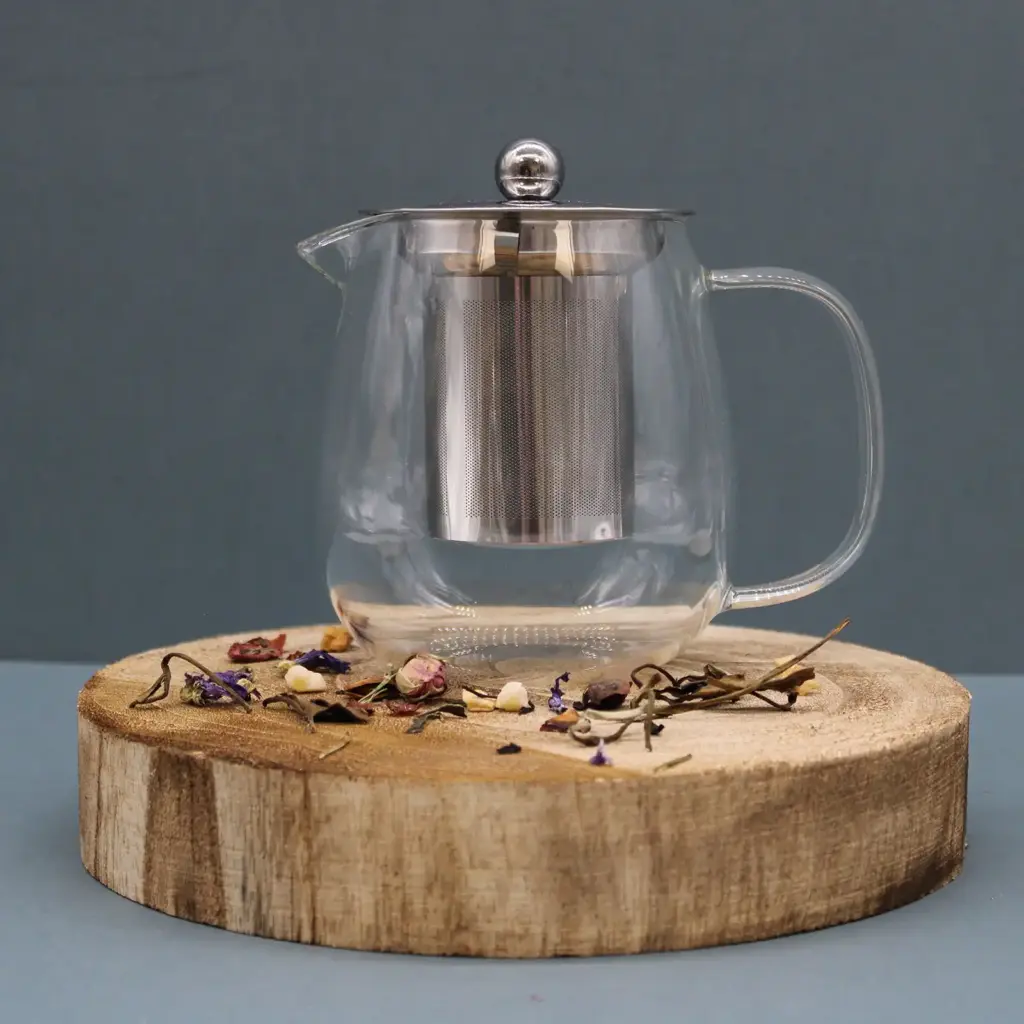 Glass Infuser Teapot – Contemporary – 550ml | www.artisangoods.co.uk 3