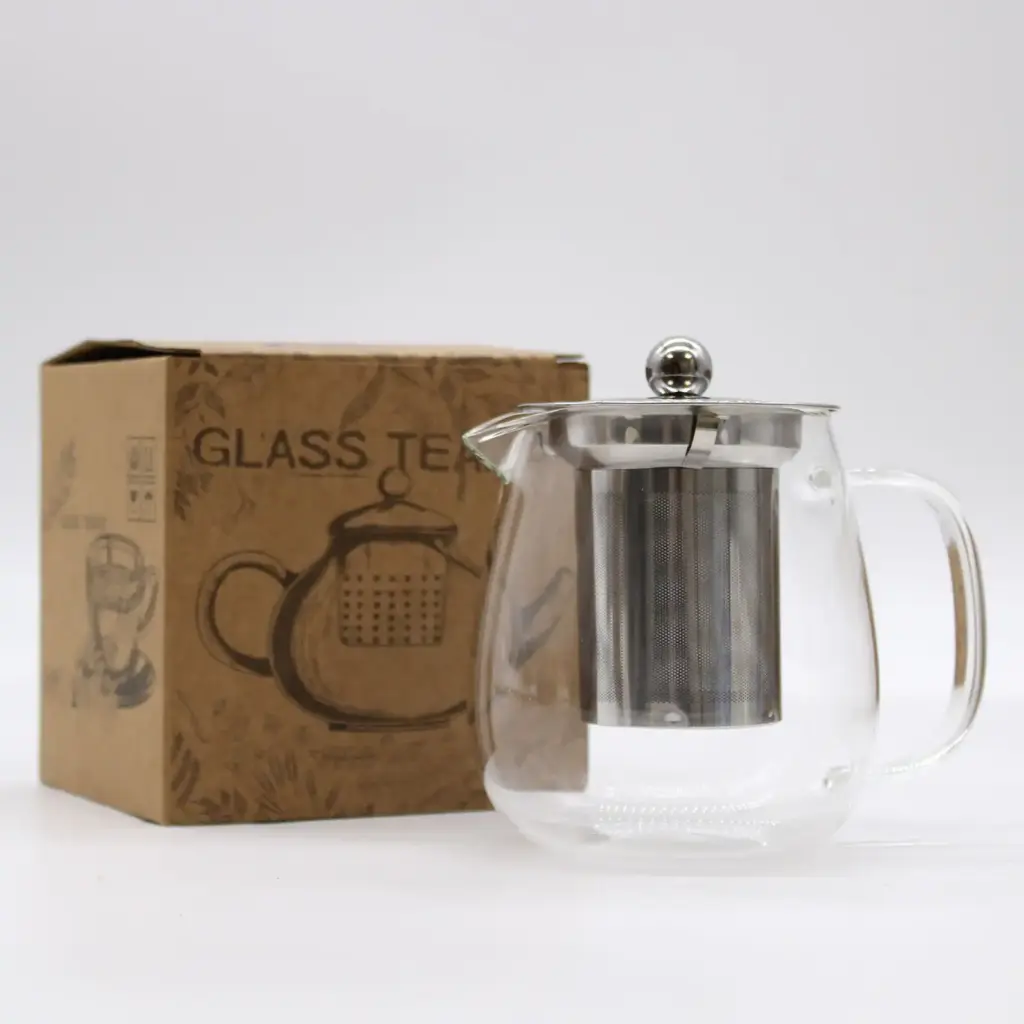 Glass Infuser Teapot – Contemporary – 550ml | www.artisangoods.co.uk
