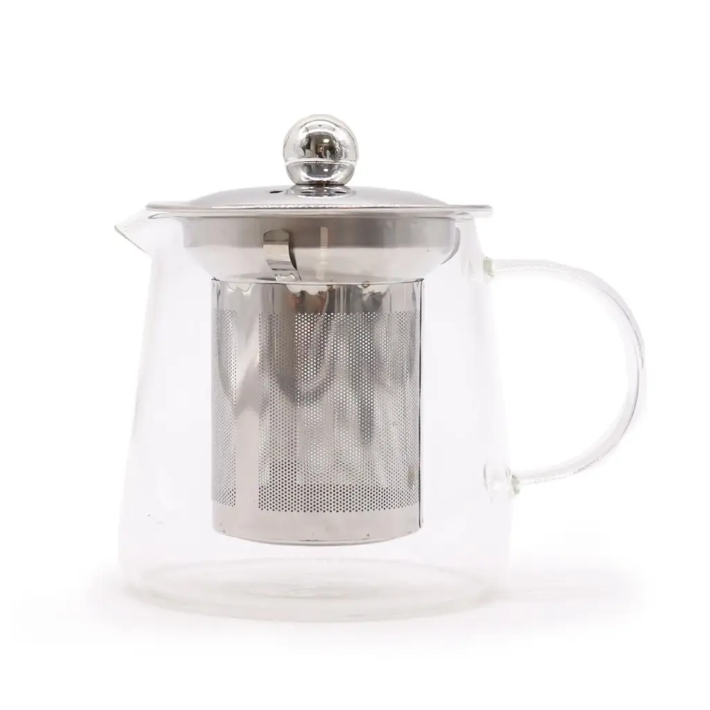 Glass Infuser Teapot – Flask Shape – 350ml | www.artisangoods.co.uk