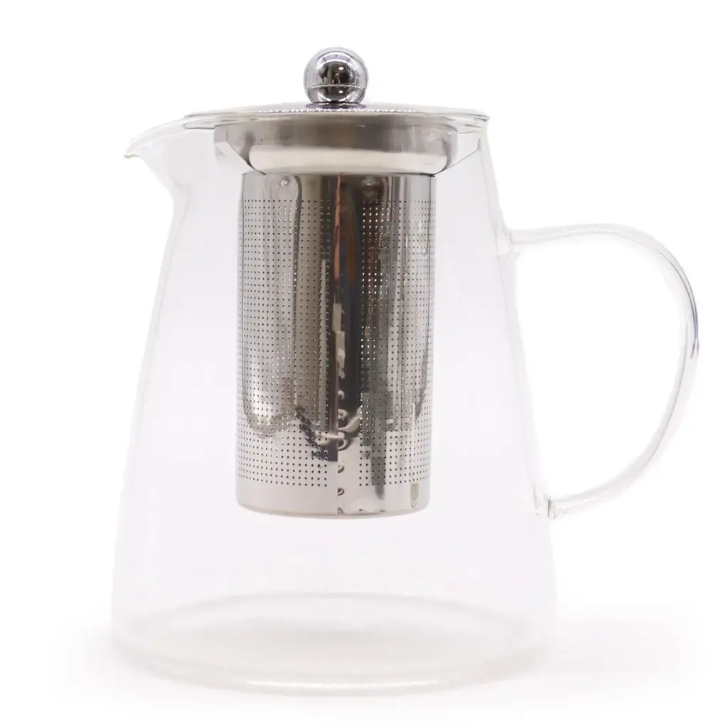 Glass Infuser Teapot – Flask Shape – 950ml | www.artisangoods.co.uk