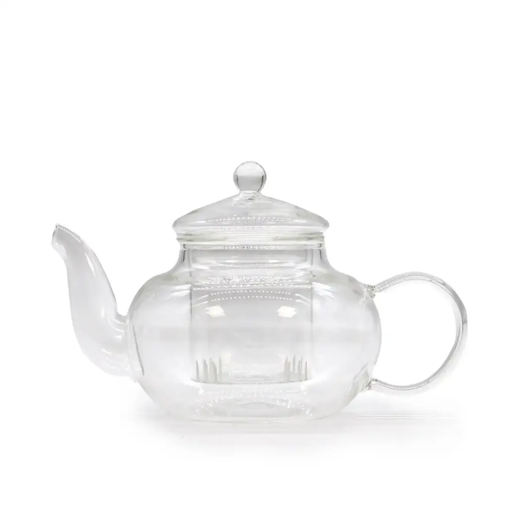 Glass Infuser Teapot – Round Pearl – 400ml | www.artisangoods.co.uk