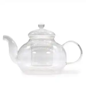 Glass Infuser Teapot – Round Pearl – 800ml | www.artisangoods.co.uk 1