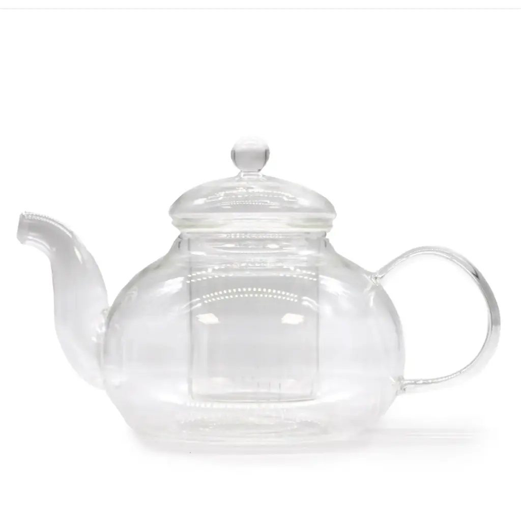 Glass Infuser Teapot – Round Pearl – 800ml | www.artisangoods.co.uk