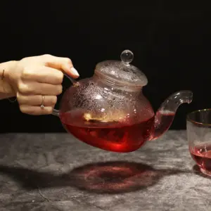 Glass Infuser Teapot – Round Pearl – 800ml | www.artisangoods.co.uk 2