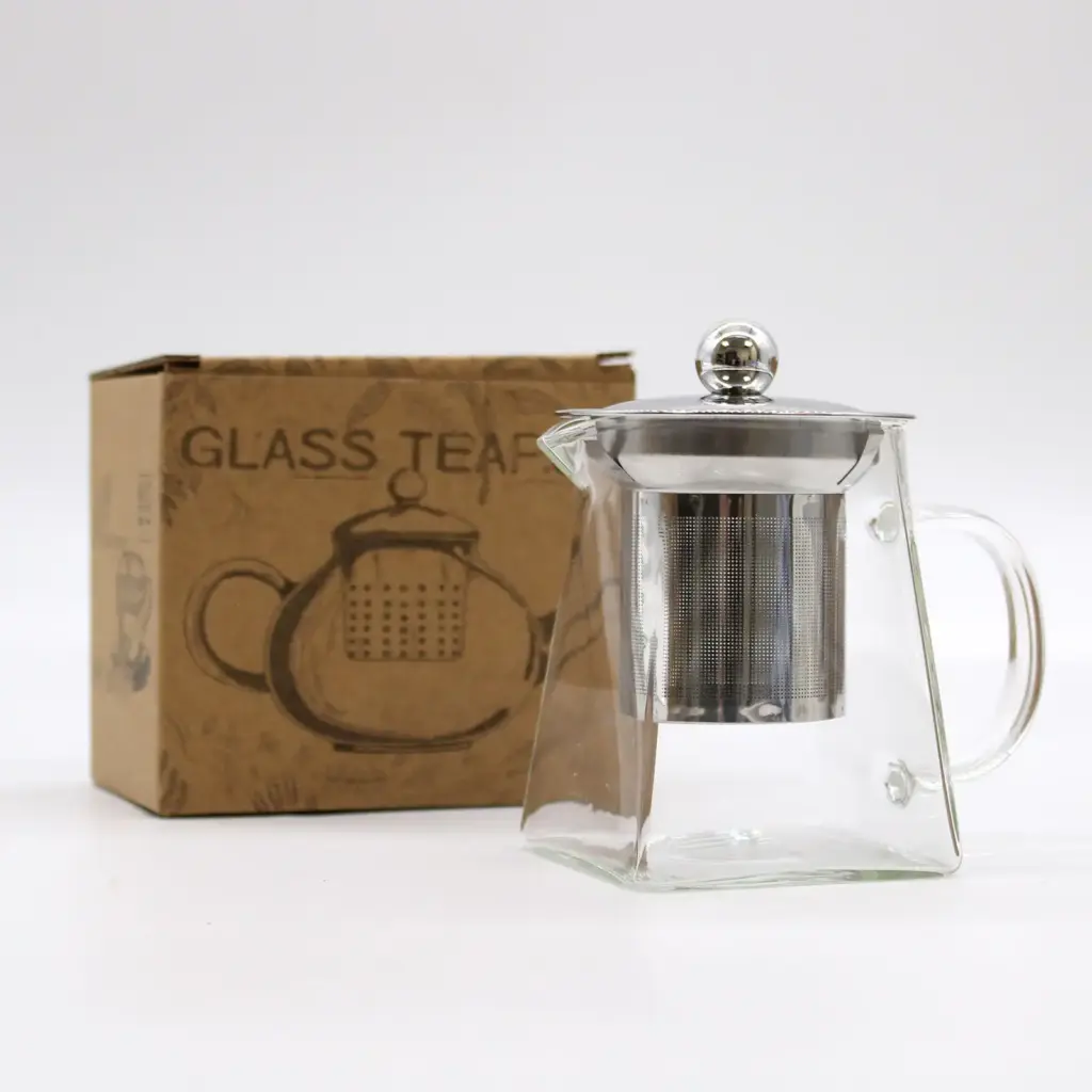 Glass Infuser Teapot – Tower Shape – 350ml | www.artisangoods.co.uk