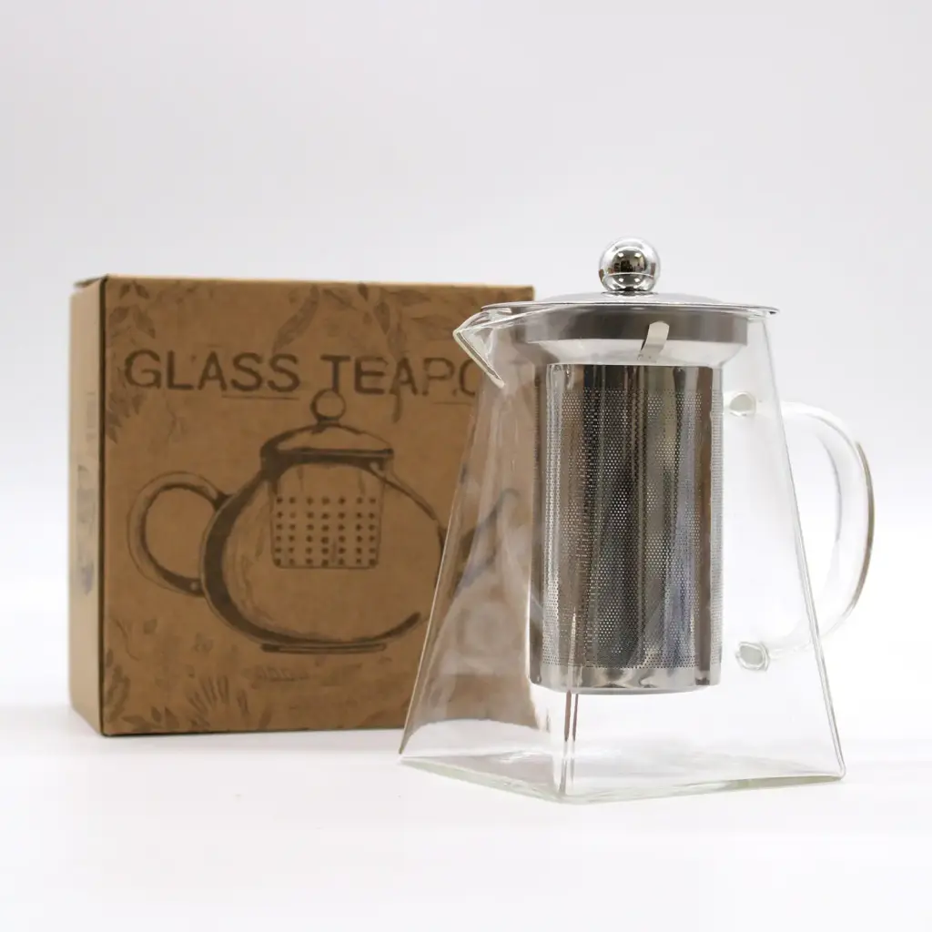Glass Infuser Teapot – Tower Shape – 750ml | www.artisangoods.co.uk